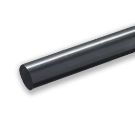 01111527 PTFE 225 round bar dull black (25% carbon dust), 10 - 60 mm