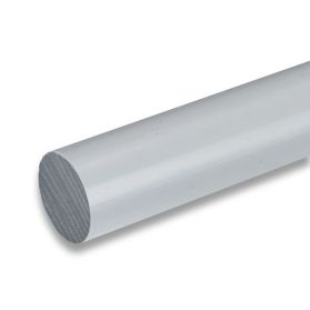01211515 PVC-U round bar grey, 6 - 40 mm