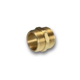 06454051 Brass double nipple with equal length external thread