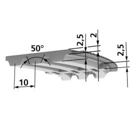 09184192 BRECO® Courroie dentée au mètre BATK10