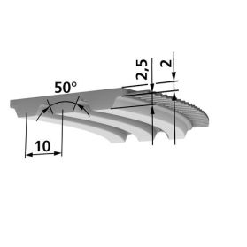 09184193 BRECO® Courroie dentée au mètre BAT10